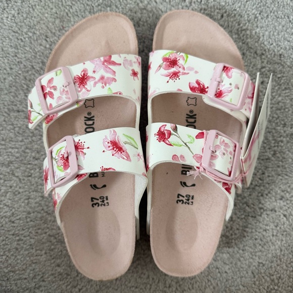 NWT Birkenstock Arizona Womens Blossom White Birko-Flo - Picture 5 of 9